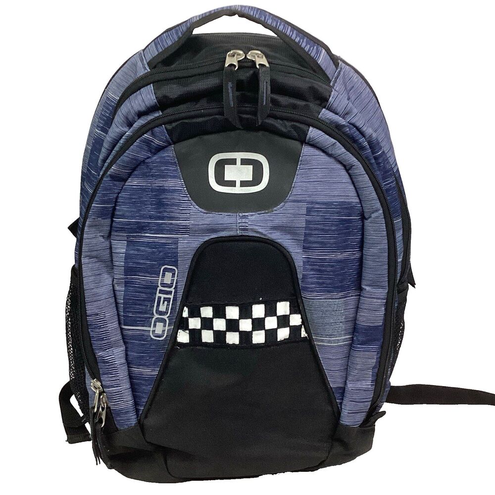 Ogio Juggernaut Backpack - Black/Blue - Patch Over Embroidery *Broken Zipper*